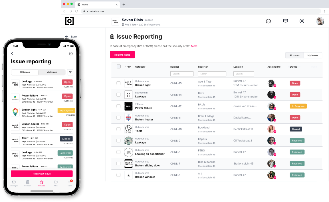 issue reporting - web & app 4