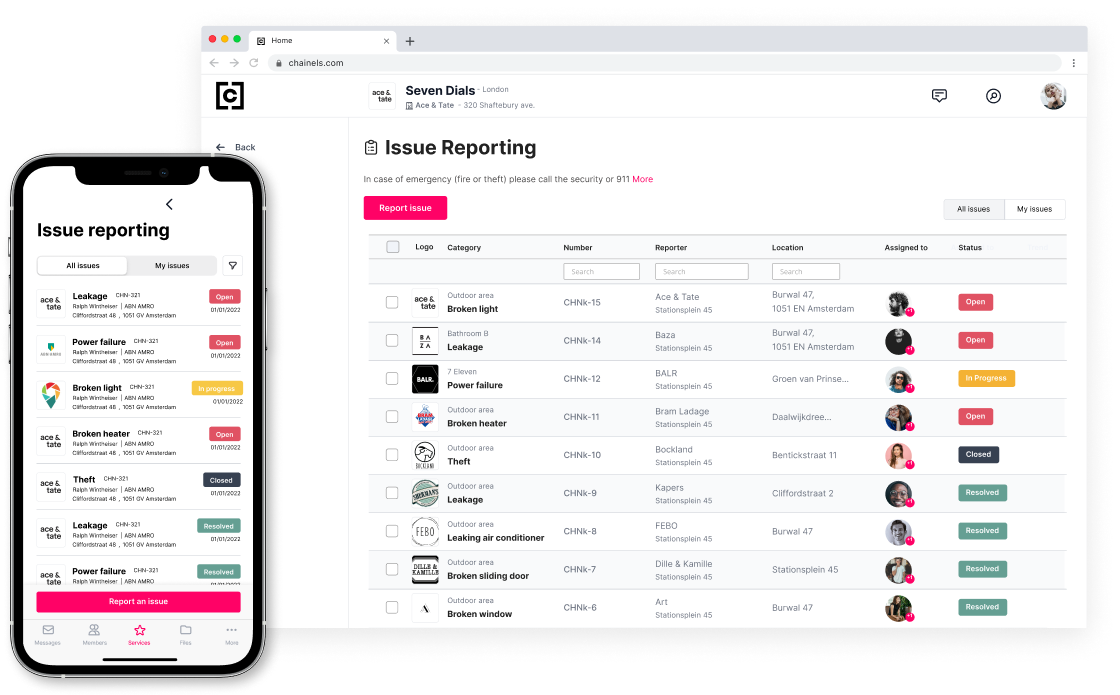 issue reporting - web & app 3